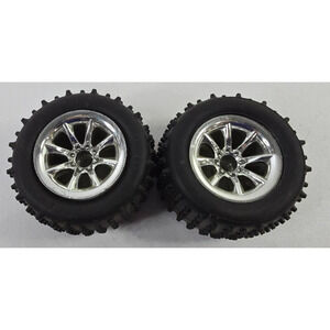 2 ProLine 2.2 DC 47 Buggy Tires & 2653 Agitator Chrome Wheels Traxxas